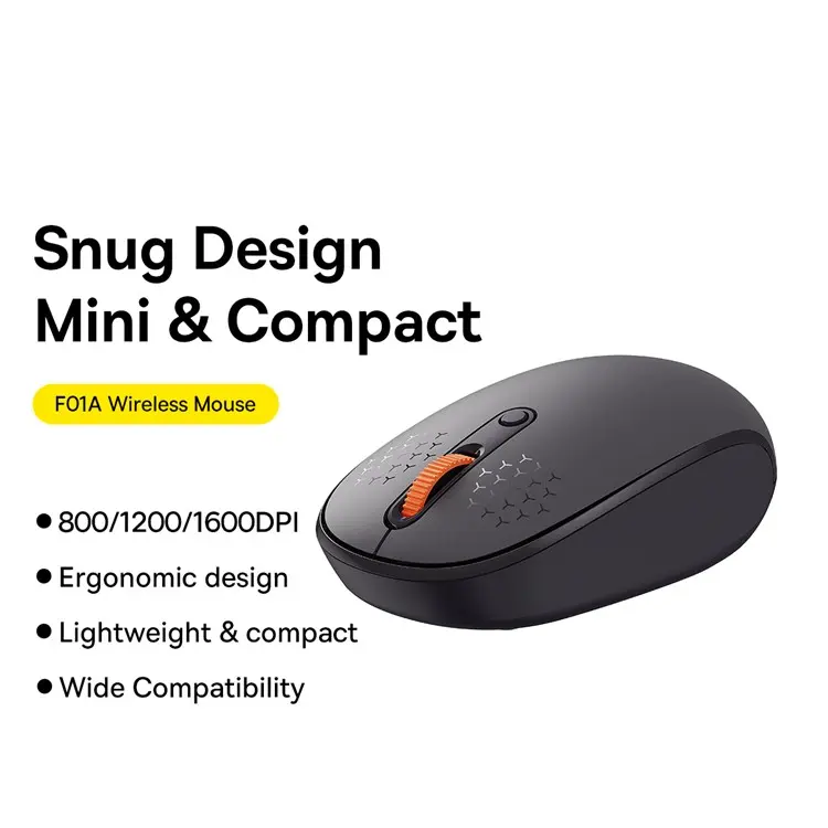 BASEUS F01A Wireless Mouse 800 / 1000 / 1600 DPI Lightweight Mouse with Smart Sleep Mode