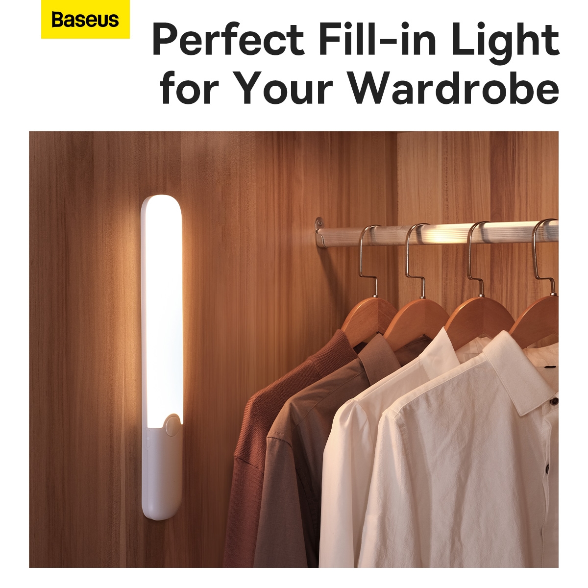 Baseus Sunshine Series Crescent PIR Motion Sensor Semiarc Wardrobe Light -(Natural Light)