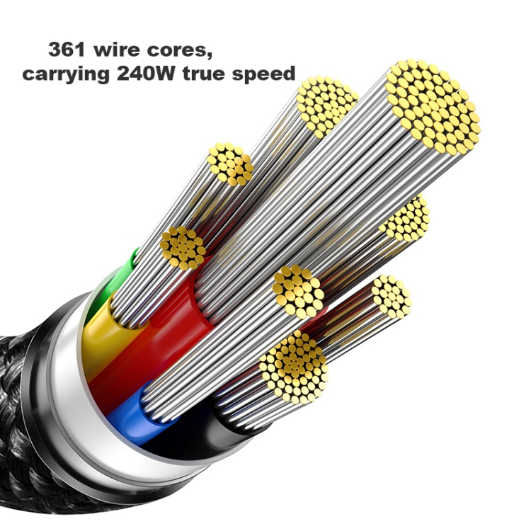 Baseus Tungsten Gold 240W Type-C to Type-C Fast Charging Data Cable-1m / 2m / 3m