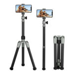 MOMAX Tripod Hero Portable Lightweight Camera Tripod Monopod Stand with Phone Clip (TRS7)