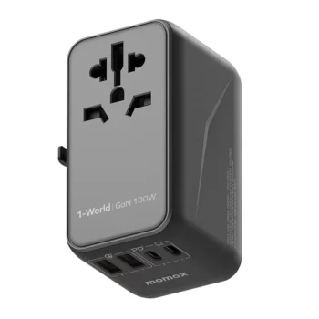 Momax 1-World UA10 100W GaN 4 ports + AC Travel Adapter