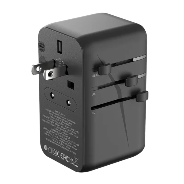 Momax 1-World UA10 100W GaN 4 ports + AC Travel Adapter