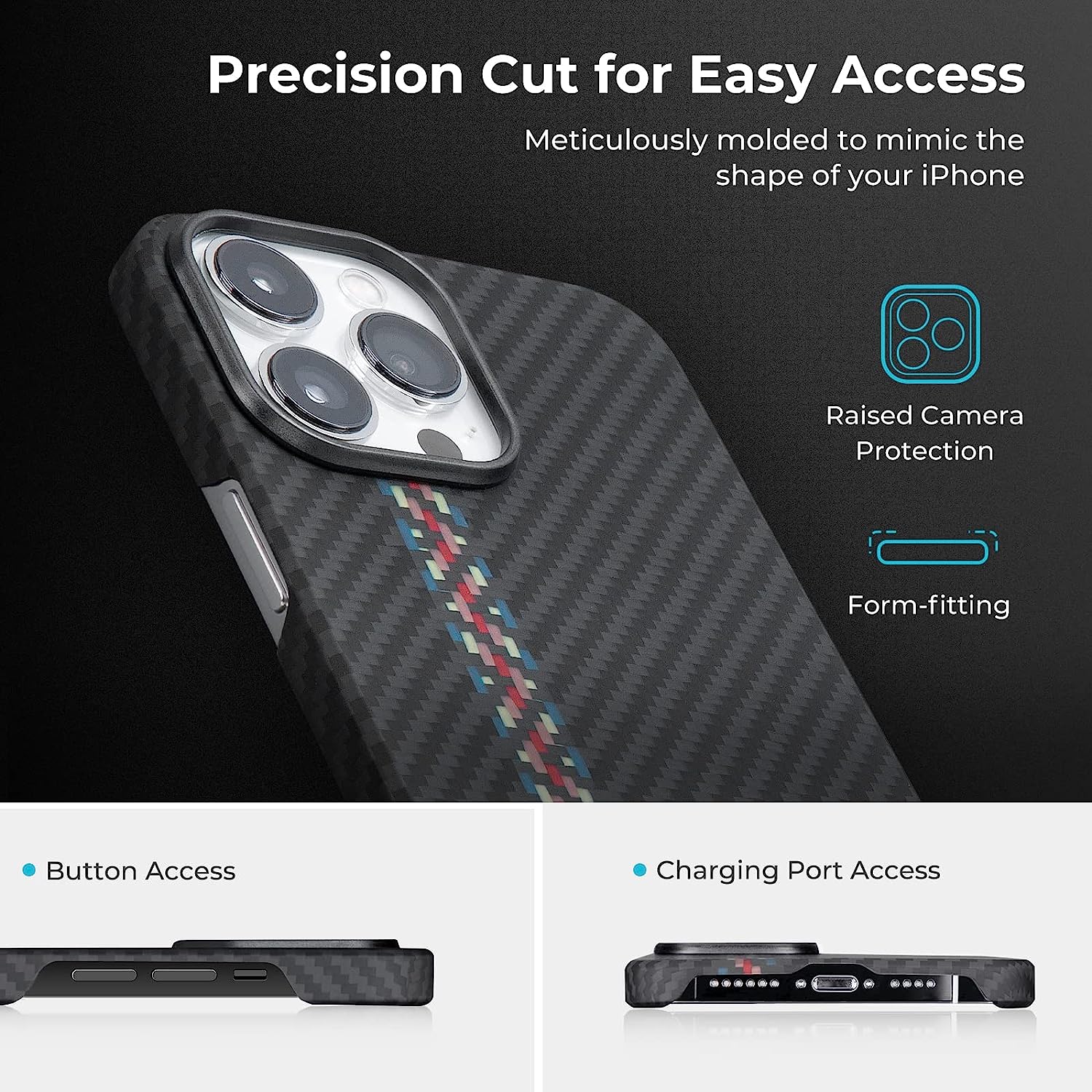 PITAKA MagEZ Case 3 for iPhone 14 Pro / 14 Pro Max -600D Rhapsody