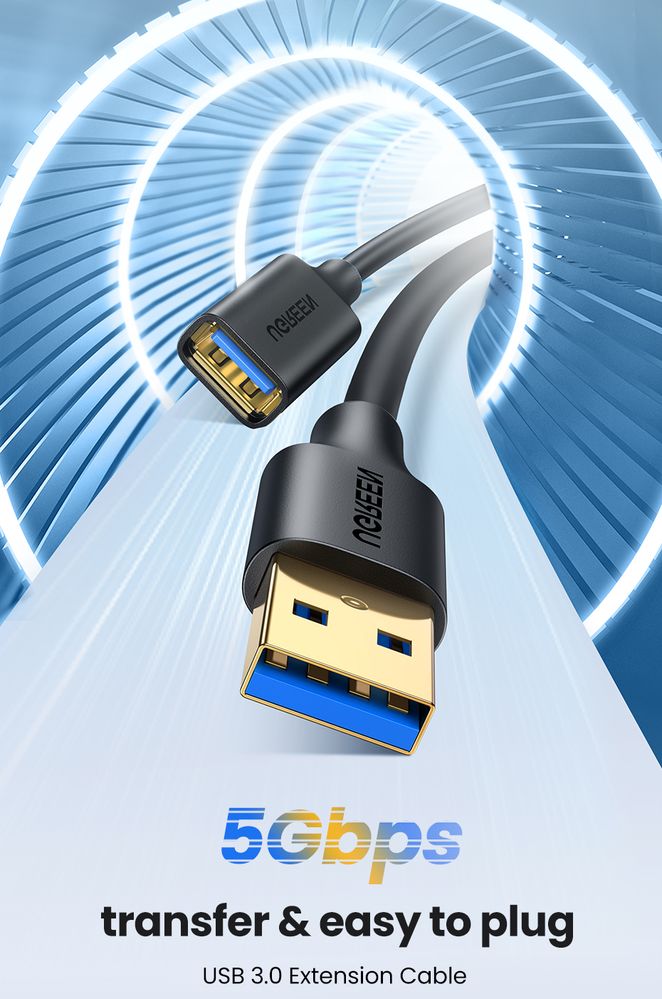 Ugreen USB 3.0 Male to Female Extension Cable