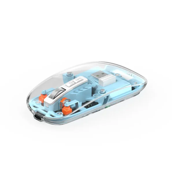 WiWU Transparent Crystal Magnetic Wireless Mouse with RGB