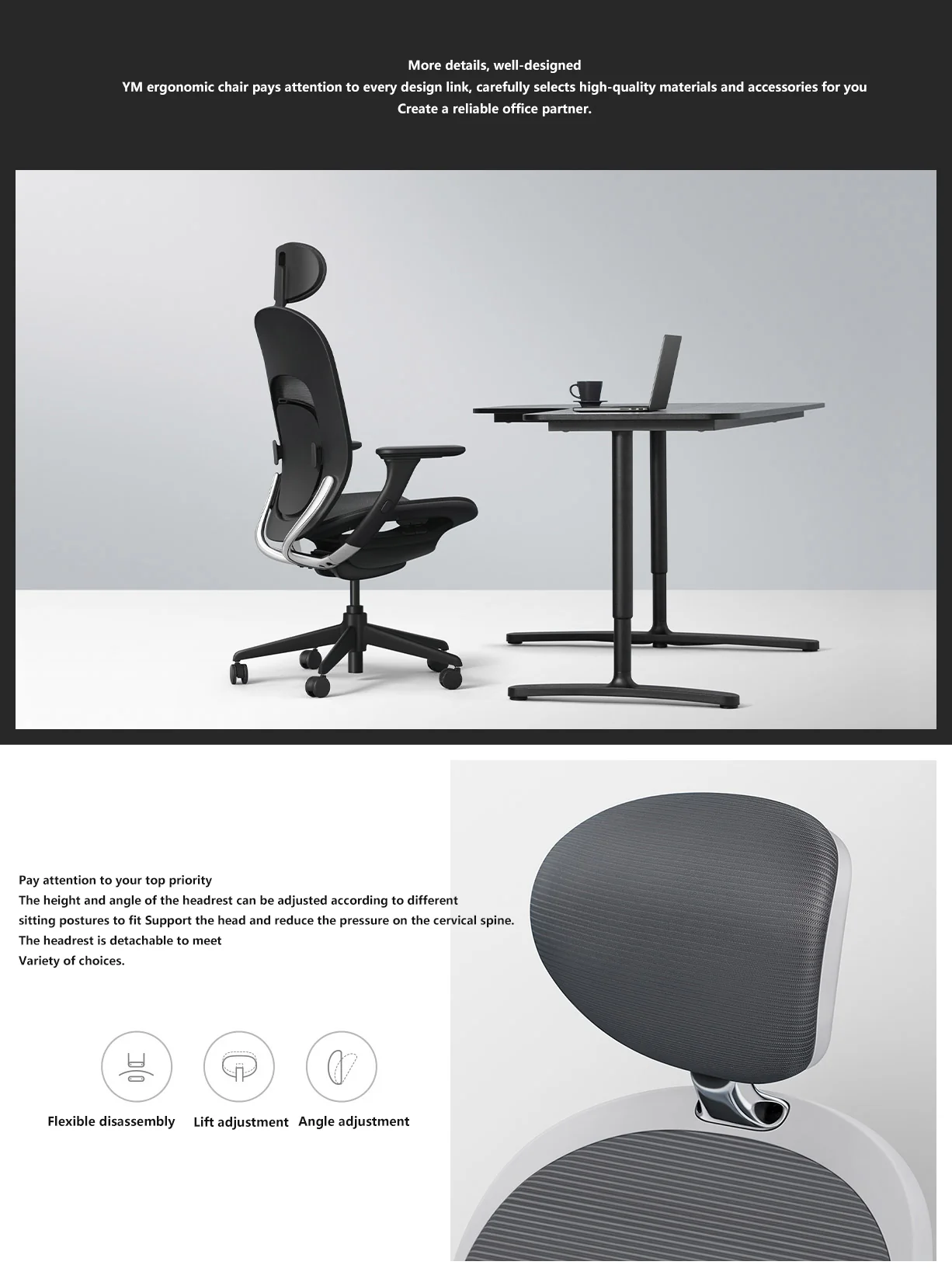 Xiaomi yuemi ymi ergonomic chair online white