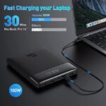 Baseus Blade 100W Power Bank 20000mAh Type C PD Fast Charging Portable Powerbank for MacBook/Laptop Charging Essential