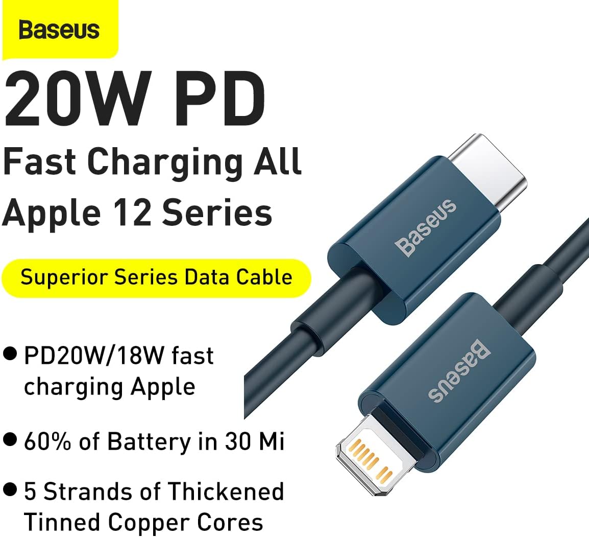 Baseus Superior Series 20W Fast Charging Data Cable Type-C to iP (25CM)