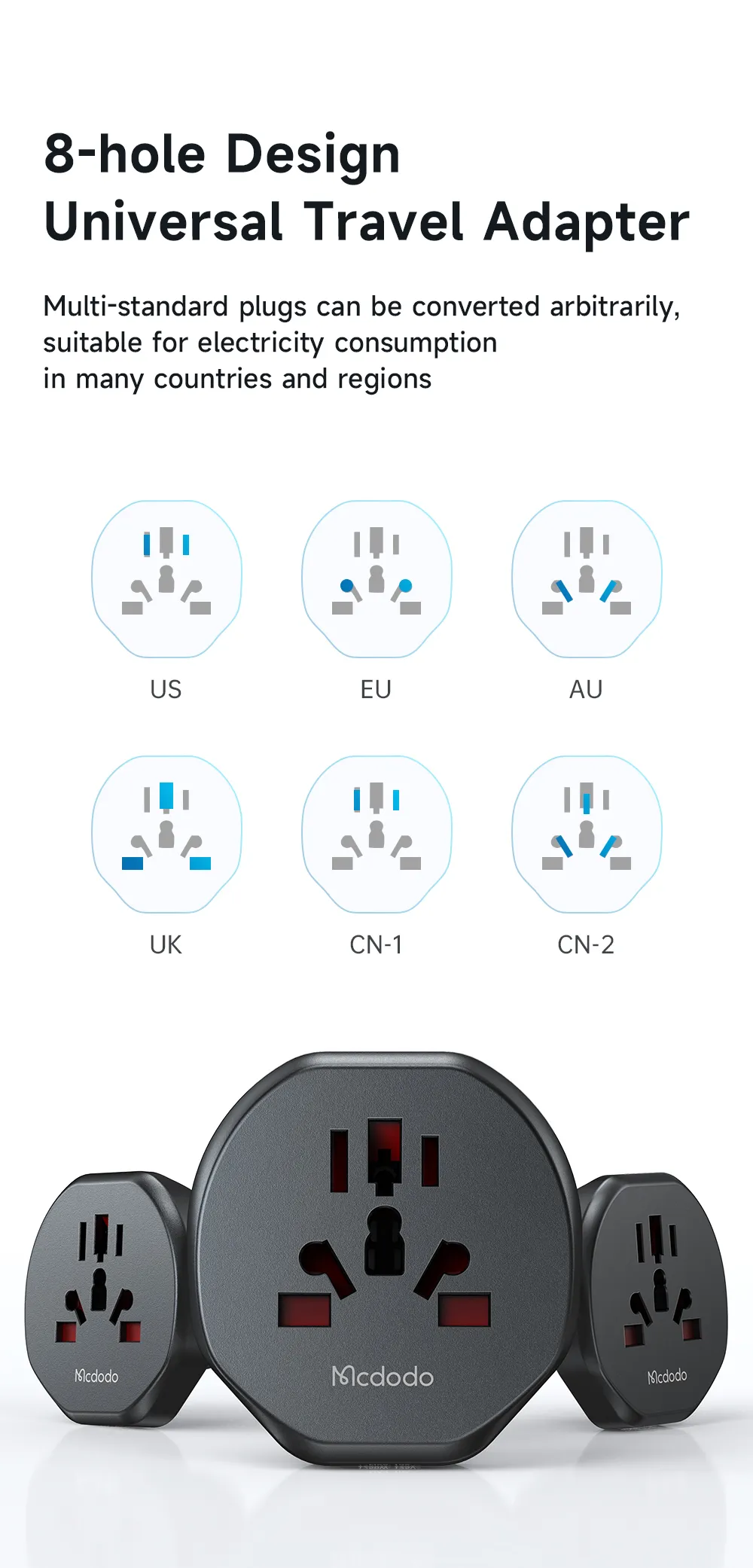 Mcdodo CP 456 Universal Travel Adapter