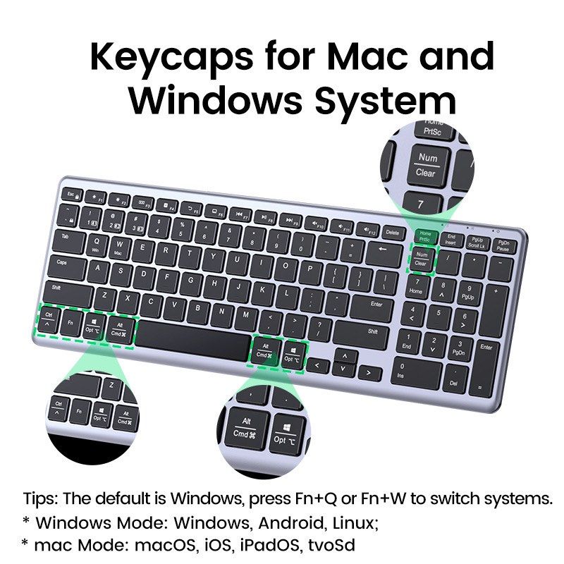 UGREEN Wireless Bluetooth Membrane Keyboard (15258)