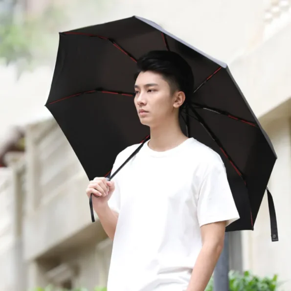 Youpin Automatic Mechanical Umbrella Transparent Handle Anti-rebound UPF＞50 UV Protection umbrella Folding Sunny Rainy Umbrella