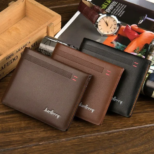 Baellerry PU Leather Multi-card Clip Double-fold Wallet