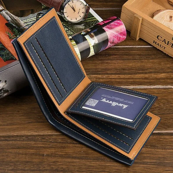 Baellerry PU Leather Multi-card Clip Double-fold Wallet