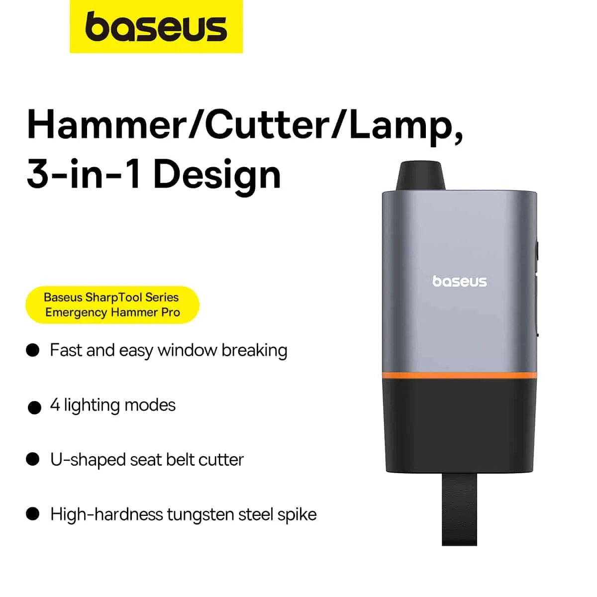 Baseus SharpTool Series Emergency Hammer Pro