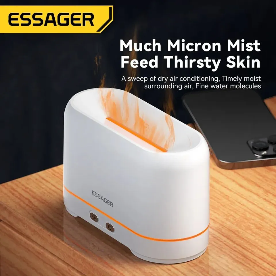 Essager Flame Aromatherapy Humidifier Aroma Diffuser Cool Mist Maker