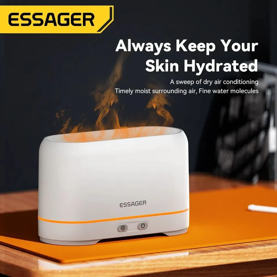 Essager Flame Aromatherapy Humidifier Aroma Diffuser Cool Mist Maker