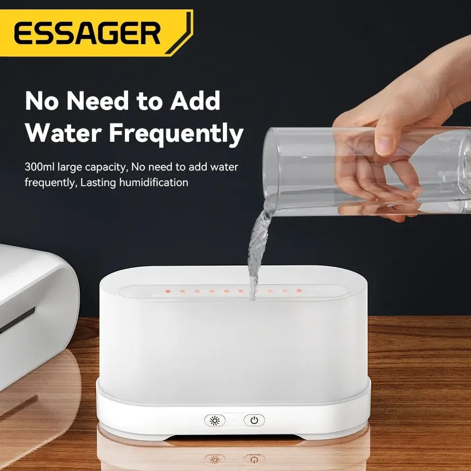 Essager Flame Aromatherapy Humidifier Aroma Diffuser Cool Mist Maker