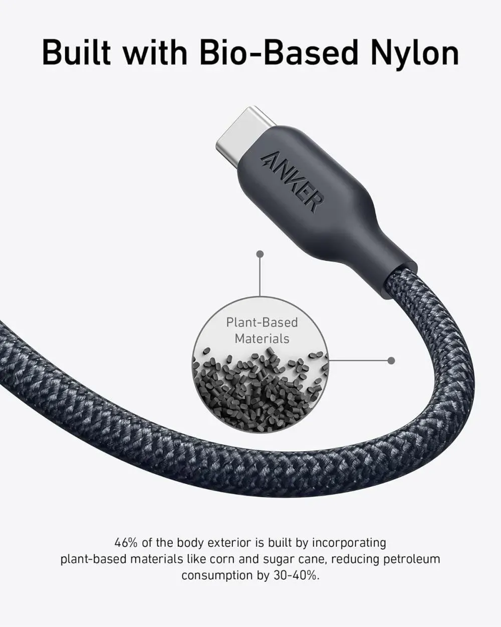 Anker 544 240W USB-C to USB-C Bio Based Cable 6ft