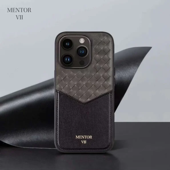 Mentor VII Tisse Series Premium Leather Case for iPhone 15 Pro / iPhone 15 Pro Max