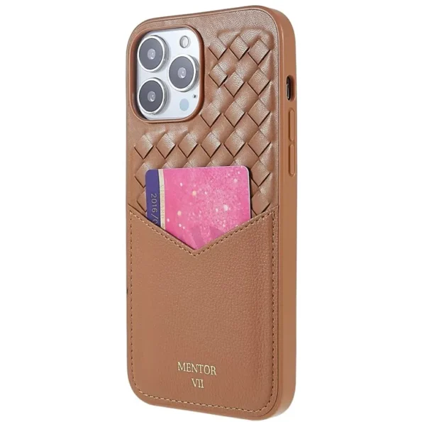 Mentor VII Tisse Series Premium Leather Case for iPhone 15 Pro / iPhone 15 Pro Max