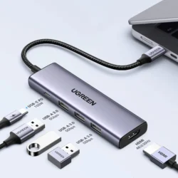 UGREEN 5-in-1 100W USB-C Hub 4K 30Hz (15596) Arrival Accessories