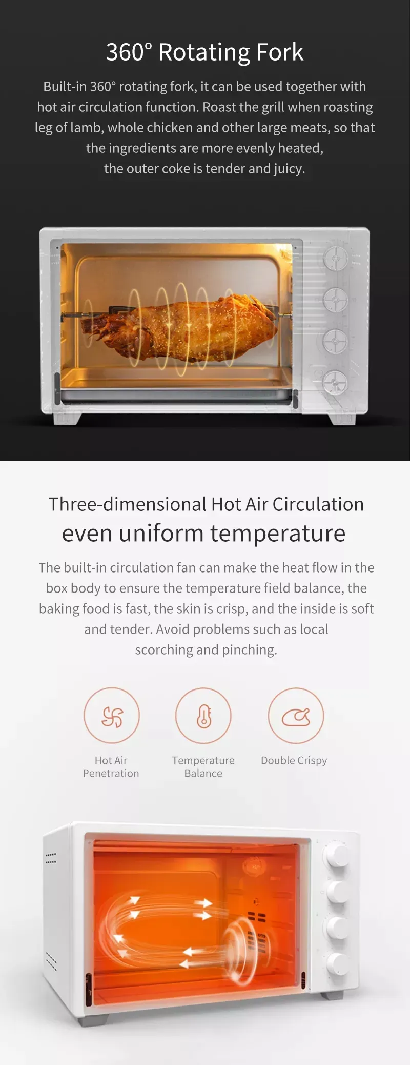 Xiaomi Mijia Electric Oven 32L Household Temperature Control Baking 1600W