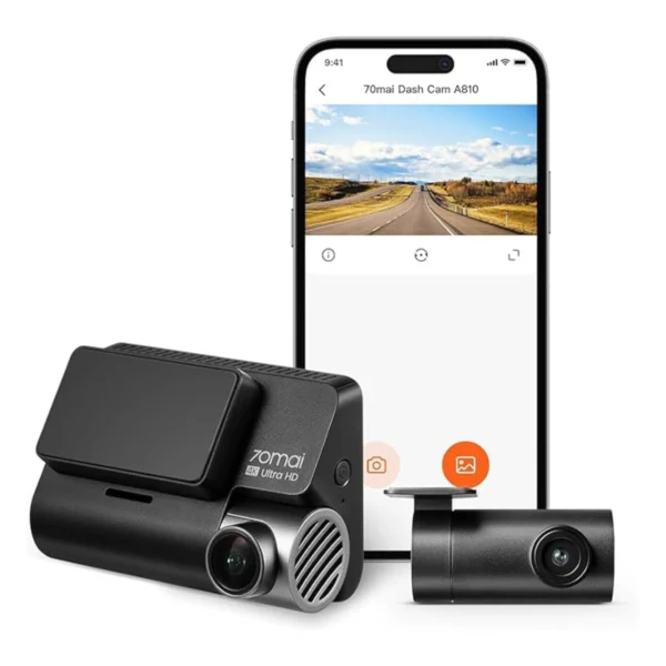 70Mai 4K A810 Dash Cam with Sony Starvis 2 IMX678 Dual HDR Front and Rear Cam