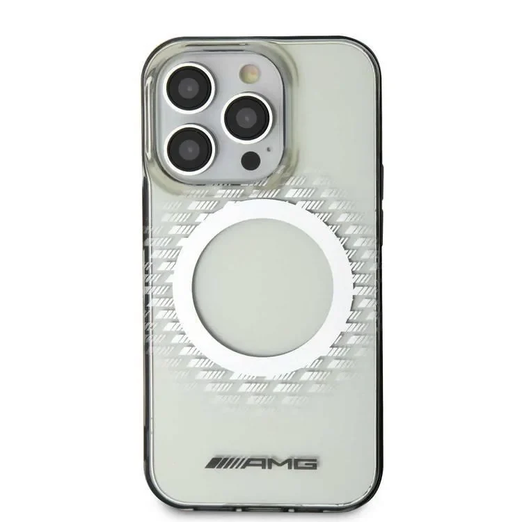 Amg Rhombuses Pattern Magsafe Transparent Case For Iphone 15 Pro / 15 Pro Max Flash Cover &Amp; Protector
