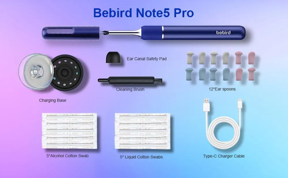 Bebird Note5 Pro Ear Wax Removal Tool Camera Ear Cleaner with Light