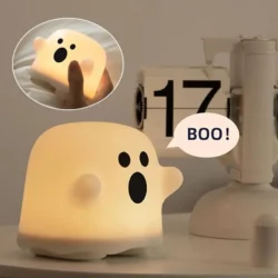 Halloween Decoration Silicone Dimmable Bedside Ghost Lamp Bedside Lamp