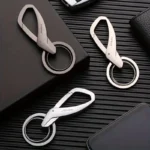 JOBON ZB-197 Car Waist Hanging Keychain Double Ring Metal Keychain