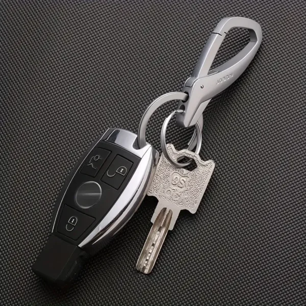 JOBON ZB-197 Car Waist Hanging Keychain Double Ring Metal Keychain