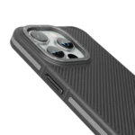 Levelo Ox Carbon Shock-Proof Edges Raised Bezel Case for iPhone 15 Pro / 15 Pro Max