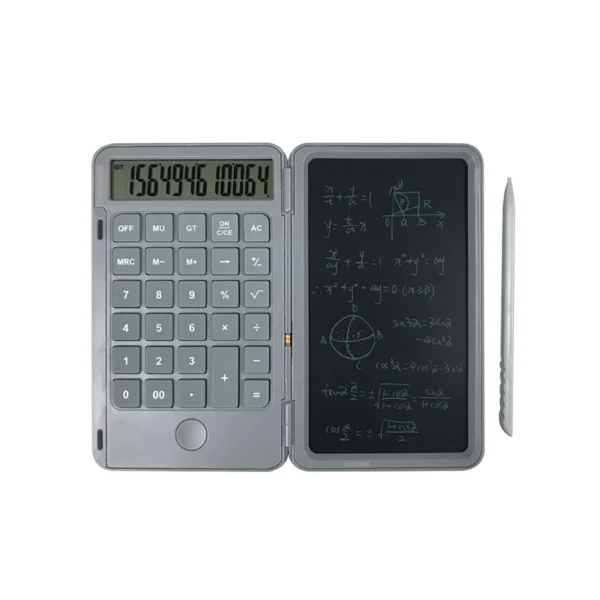 Multifunctional Flip Design Calculator With 6.5-Inch Writing Tablet Touch Pen Rechargeable Flash Calculator | Stapler
