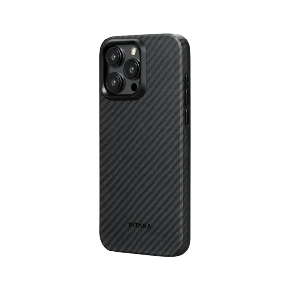 PITAKA MagEZ Case Pro 4 for iPhone 15 Pro / 15 Pro Max -1500D Black/Grey (Twill)