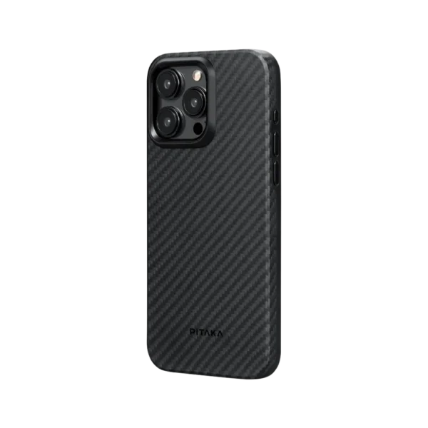 PITAKA MagEZ Case Pro 4 for iPhone 15 Pro / 15 Pro Max -1500D Black/Grey (Twill)