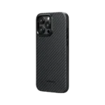 PITAKA MagEZ Case Pro 4 for iPhone 15 Pro / 15 Pro Max -1500D Black/Grey (Twill)