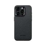 PITAKA MagEZ Case Pro 4 for iPhone 15 Pro / 15 Pro Max -1500D Black/Grey (Twill)