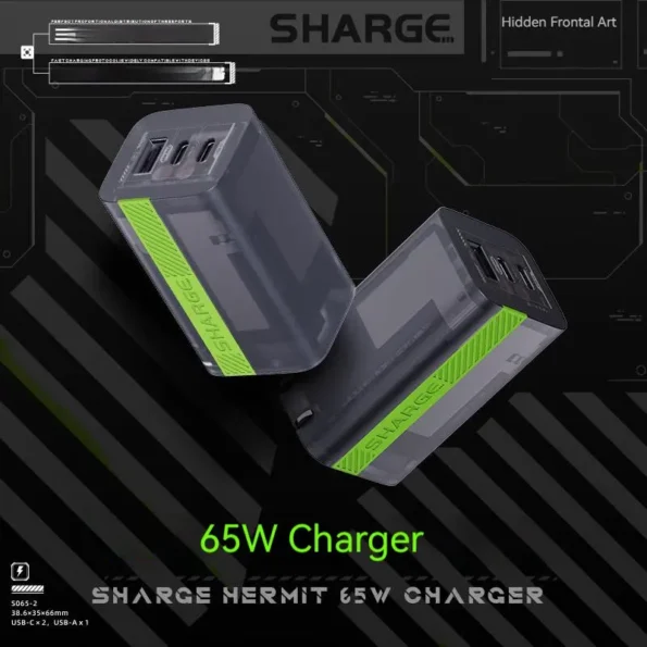 Sharge Hermit 65W Gallium Nitride Multi-port Fast Charger