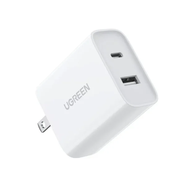 Ugreen CD170 30W Dual Fast Charging PD Adapter 1x Type-C 1X USB-A Port