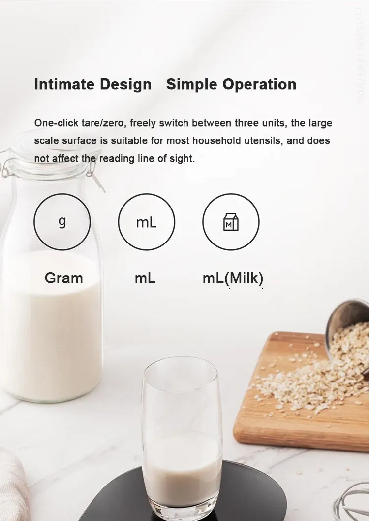 Xiaomi Mijia Electronic Kitchen Scale High Precision Digital Scale for Home Kitchen (KGJ001T)