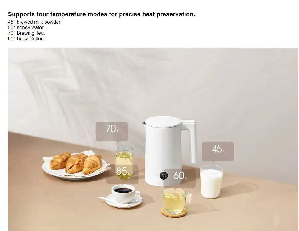 Xiaomi Mijia Thermostatic Electric Kettle 2 with Led Display (MJHWSH03YM)