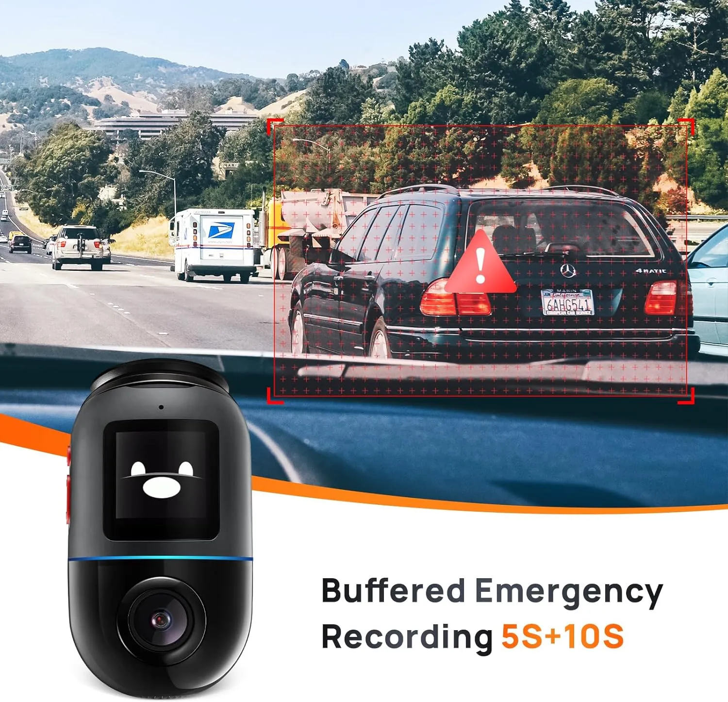 70mai Dash Cam Omni X200 1080P Full HD 360 Rotating Built-in 128GB eMMC Storage