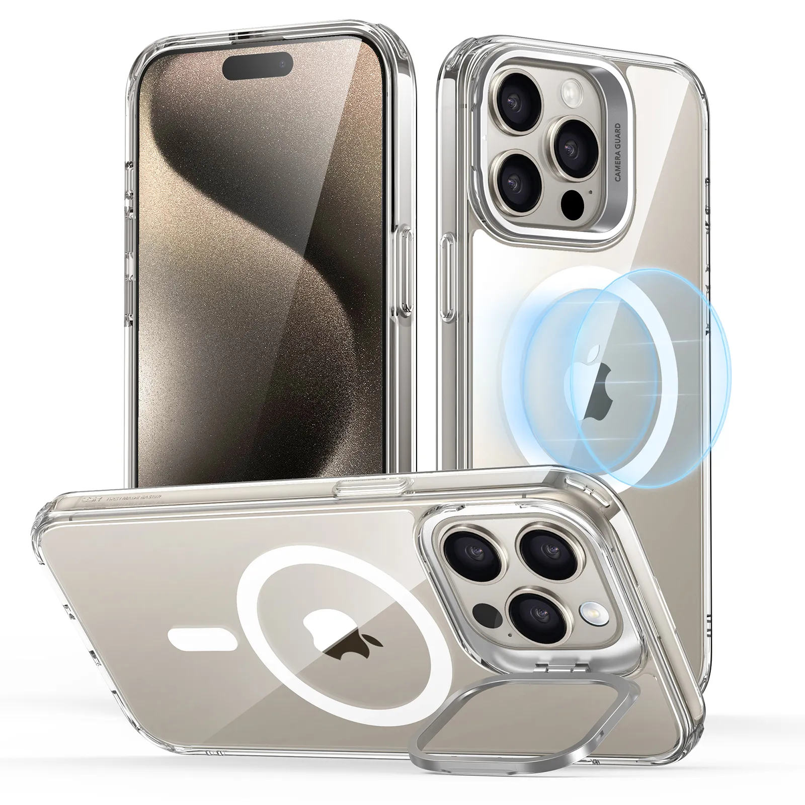 Buy ESR IPhone 15 Pro / 15 Pro Max Classic Hybrid Case With Stash Stand  (HaloLock)