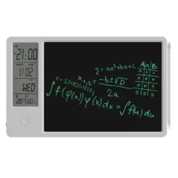 LCD Writing Tablet Electronic Desktop Calendar Clock Board 10 Inch with Week / Date / Year / Humidity / Temperature Display Function Arrival Office Supplies