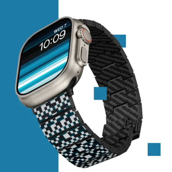 Pitaka Dreamland Chroma Carbon Watch Band for iWatch 49 / 45 / 44mm -Mosaic