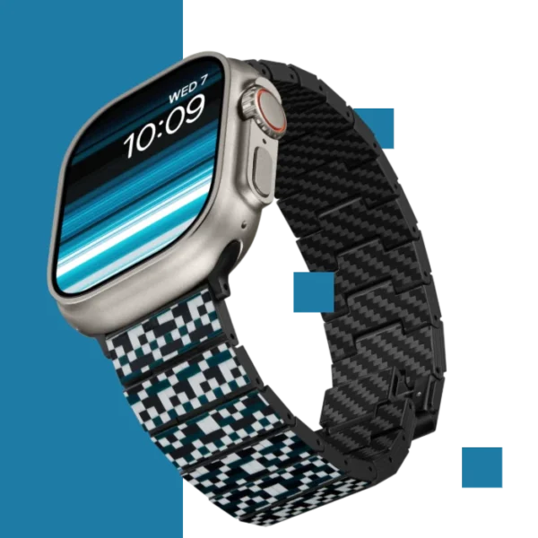 Pitaka Dreamland Chroma Carbon Watch Band For Iwatch 49 / 45 / 44Mm -Mosaic Arrival Flash Sale
