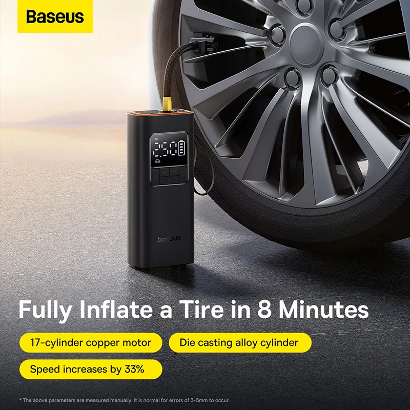 Baseus Inflator Super Mini Pro Series 4000Mah Wireless Car Tire Pumper Inflator Cluster