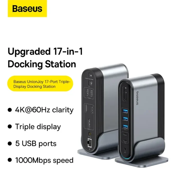 Baseus Unionjoy 17 in 1 Triple Display Multifunctional Docking Station