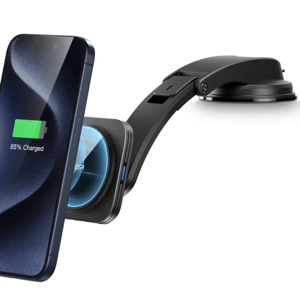 ESR Dashboard Wireless Charger with Low-Profile Mounting Arm (HaloLock)